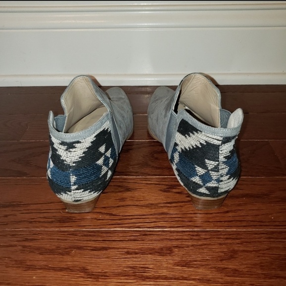 Anthropologie Plume | Gray Faux Suede Booties - Picture 5 of 8